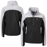 Cutter & Buck Women's Charter Eco Recycled Half-Zip Hooded Anorak Jacket - Indianapolis Colts Jackets