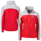 Cutter & Buck Women's Charter Eco Recycled Half-Zip Hooded Anorak Jacket - Buffalo Bills Jackets
