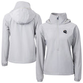 Cutter & Buck Women's Charter Eco Recycled Half-Zip Hooded Anorak Jacket - Denver Broncos Jackets