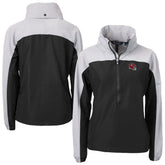 Cutter & Buck Women's Charter Eco Recycled Half-Zip Hooded Anorak Jacket - Kansas City Chiefs Jackets