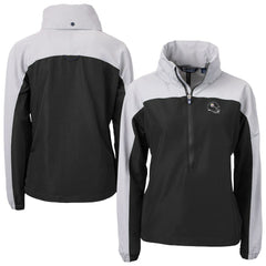 Cutter & Buck Women's Charter Eco Recycled Half-Zip Hooded Anorak Jacket - Pittsburgh Steelers Jackets