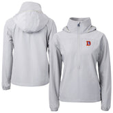 Cutter & Buck Women's Charter Eco Recycled Half-Zip Hooded Anorak Jacket - Denver Broncos Jackets