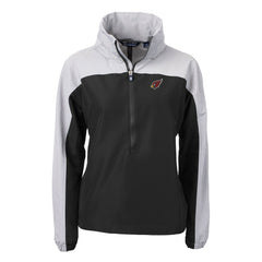 Cutter & Buck Women's Charter Eco Recycled Half-Zip Hooded Anorak Jacket - Arizona Cardinals Jackets