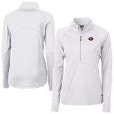 Cutter & Buck Women's Adapt Eco Knit Stretch Recycled Raglan Half-Zip Top - San Francisco 49ers Tops