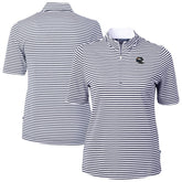 Cutter & Buck Women's Virtue Eco Pique Stripe Recycled Quarter-Zip Top - Denver Broncos Tops