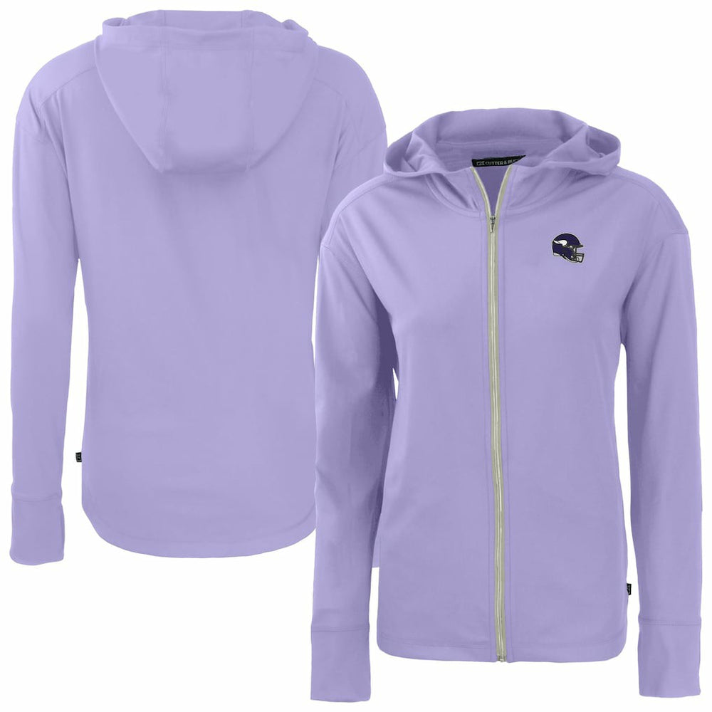 Cutter & Buck Women's Daybreak Eco Recycled Full-Zip Hoodie Jacket - Minnesota Vikings Hoodies