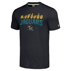 Homage Unisex The NFL ASL Collection by Love Sign American Sign Language T-Shirt - Jacksonville Jaguars T-shirts
