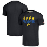 Homage Unisex The NFL ASL Collection by Love Sign American Sign Language T-Shirt - Los Angeles Rams T-shirts