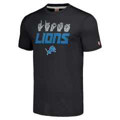 Homage Unisex The NFL ASL Collection by Love Sign American Sign Language T-Shirt - Detroit Lions T-shirts