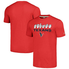 Homage Unisex The NFL ASL Collection by Love Sign American Sign Language T-Shirt - Houston Texans T-shirts