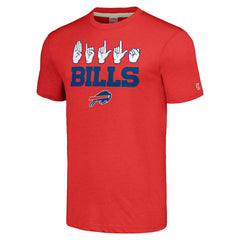 Homage Unisex The NFL ASL Collection by Love Sign American Sign Language T-Shirt - Buffalo Bills T-shirts