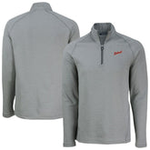 Heather Gray Detroit Tigers Cutter & Buck Peshastin Eco Fleece Recycled Raglan Quarter-Zip Top