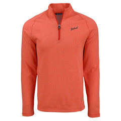 Heather Orange Detroit Tigers Cutter & Buck Peshastin Eco Fleece Recycled Raglan Quarter-Zip Top