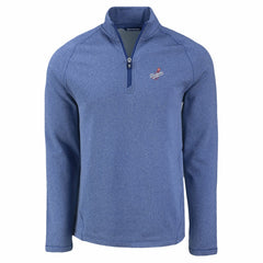 Heather Royal Los Angeles Dodgers Cutter & Buck Peshastin Eco Fleece Recycled Raglan Quarter-Zip Top