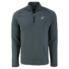Heather Black Los Angeles Dodgers Cutter & Buck Peshastin Eco Fleece Recycled Raglan Quarter-Zip Top