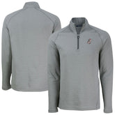 Heather Gray Cincinnati Reds Cutter & Buck Peshastin Eco Fleece Recycled Raglan Quarter-Zip Top