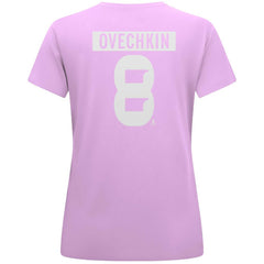 NHL Alexander Ovechkin Washington Capitals Levelwear Women's Hockey Fights Cancer Anthem Name & Number T-Shirt