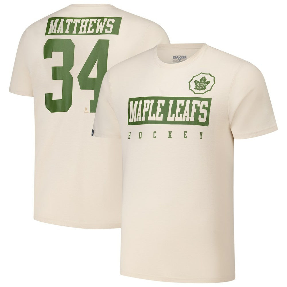 NHL Auston Matthews Toronto Maple Leafs Levelwear 2024 NHL Military Appreciation Richmond Delta Player Name & Number T-Shirt