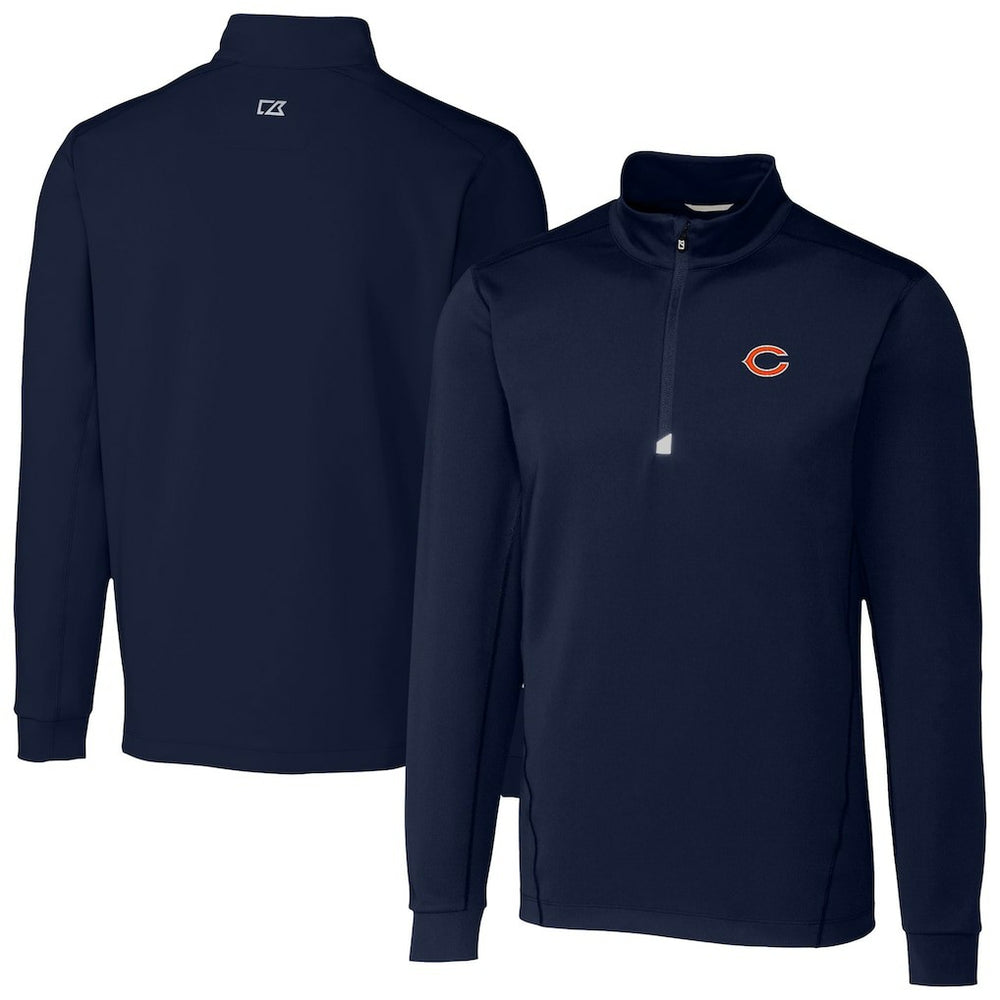 Cutter & Buck Traverse Stretch Quarter-Zip Top - Chicago Bears Tops