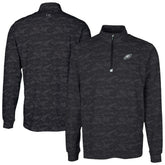 Cutter & Buck Traverse Camo Print Stretch Quarter-Zip Top - Philadelphia Eagles Tops