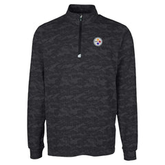Cutter & Buck Traverse Camo Print Stretch Quarter-Zip Top - Pittsburgh Steelers Tops