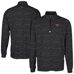 Cutter & Buck Traverse Camo Print Stretch Quarter-Zip Top - Washington Commanders Tops