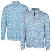 Cutter & Buck Traverse Camo Print Stretch Quarter-Zip Pullover Top - Indianapolis Colts Pullover