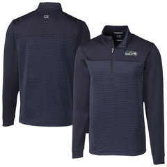 Cutter & Buck Traverse Stripe Stretch DryTec Quarter-Zip Top - Seattle Seahawks Tops