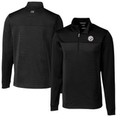Cutter & Buck Traverse Stripe Stretch DryTec Quarter-Zip Top - Pittsburgh Steelers Tops