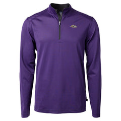 Cutter & Buck Virtue Eco Pique Micro Stripe Quarter-Zip Jacket - Baltimore Ravens Jackets