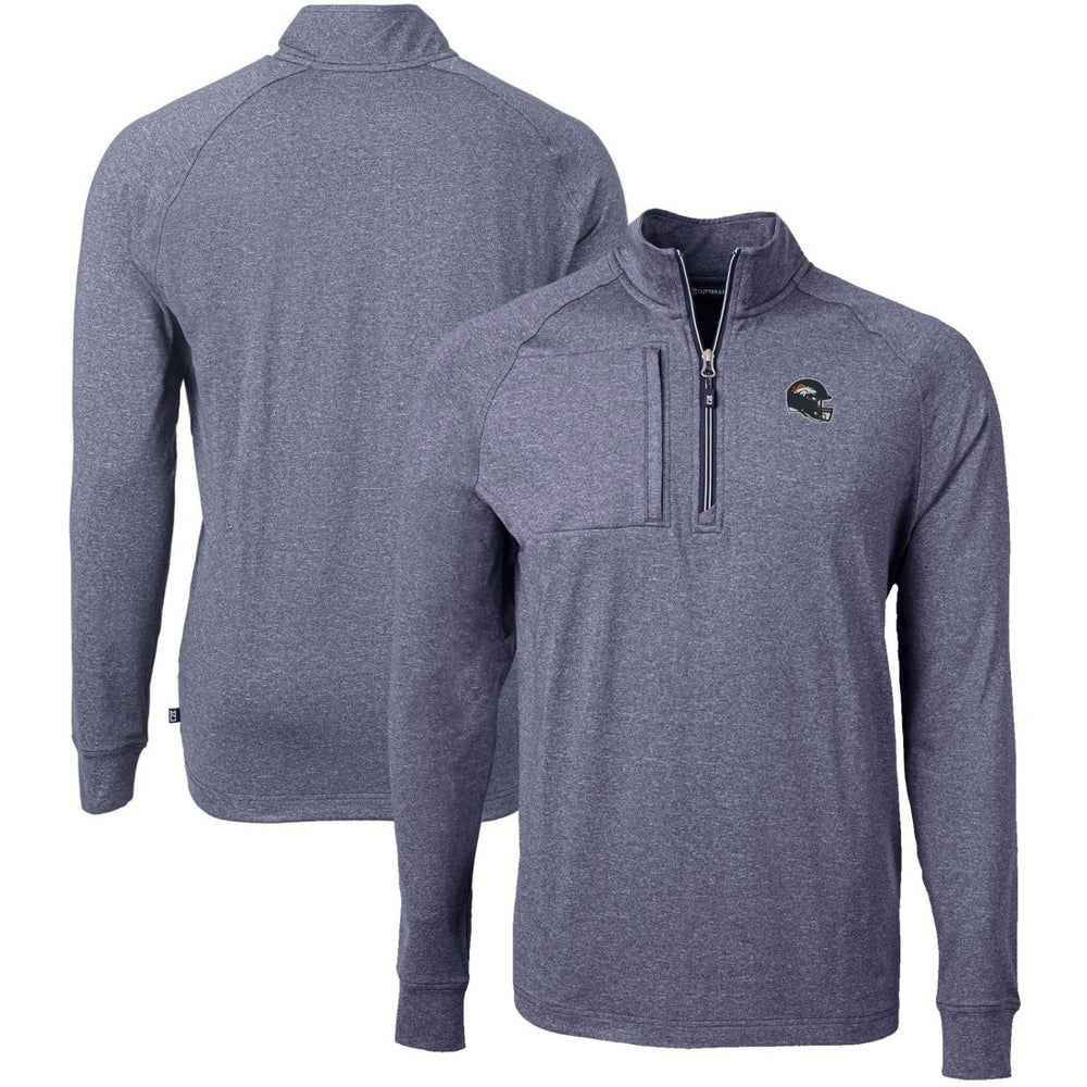 Cutter & Buck Big & Tall Adapt Eco Raglan Quarter-Zip Jacket - Denver Broncos Jackets