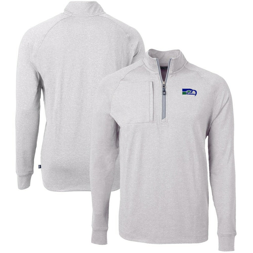 Cutter & Buck Big & Tall Adapt Eco Raglan Quarter-Zip Jacket - Seattle Seahawks Jackets