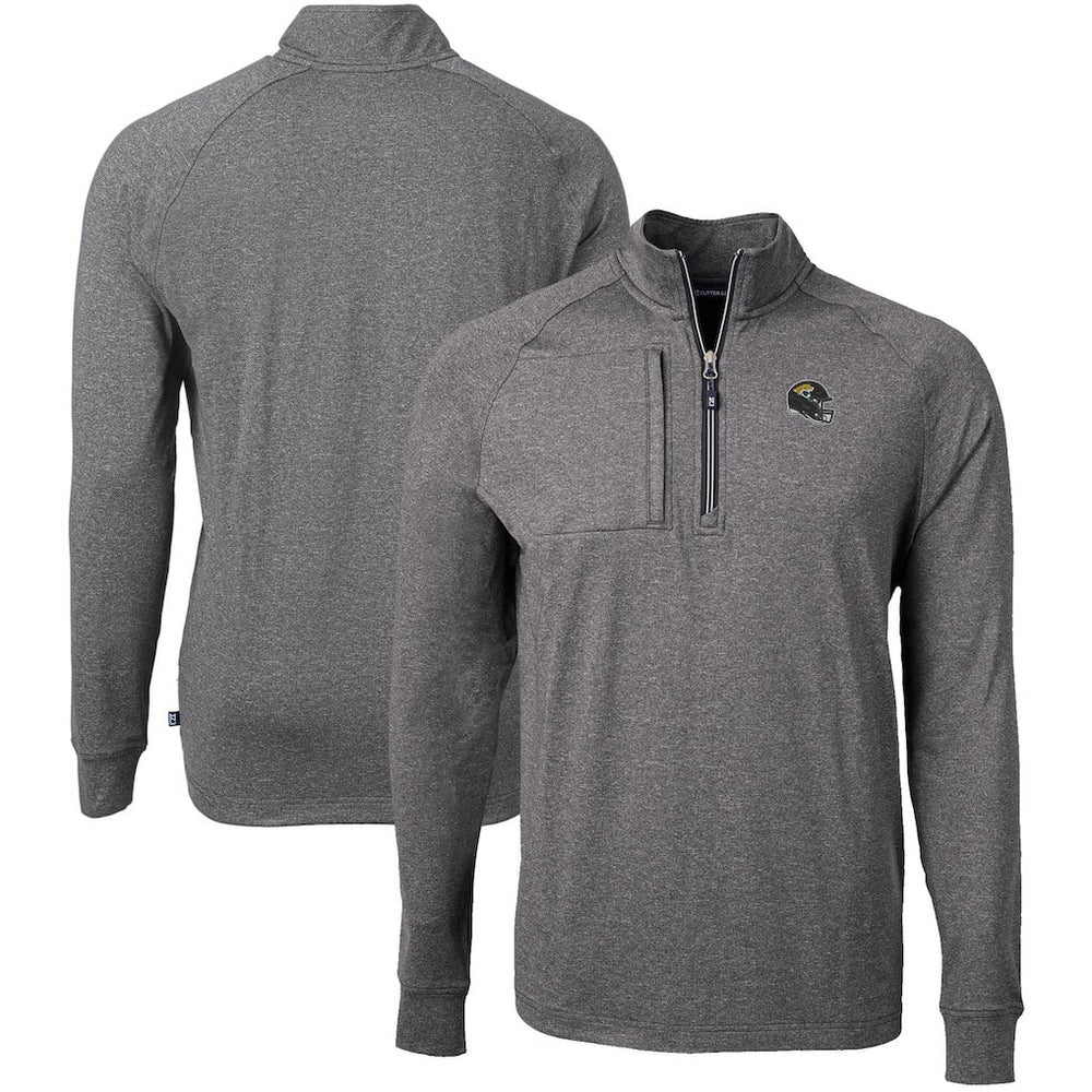 Cutter & Buck Big & Tall Adapt Eco Raglan Quarter-Zip Jacket - Jacksonville Jaguars Jackets