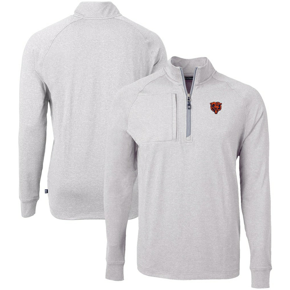 Cutter & Buck Big & Tall Adapt Eco Raglan Quarter-Zip Jacket - Chicago Bears Jackets
