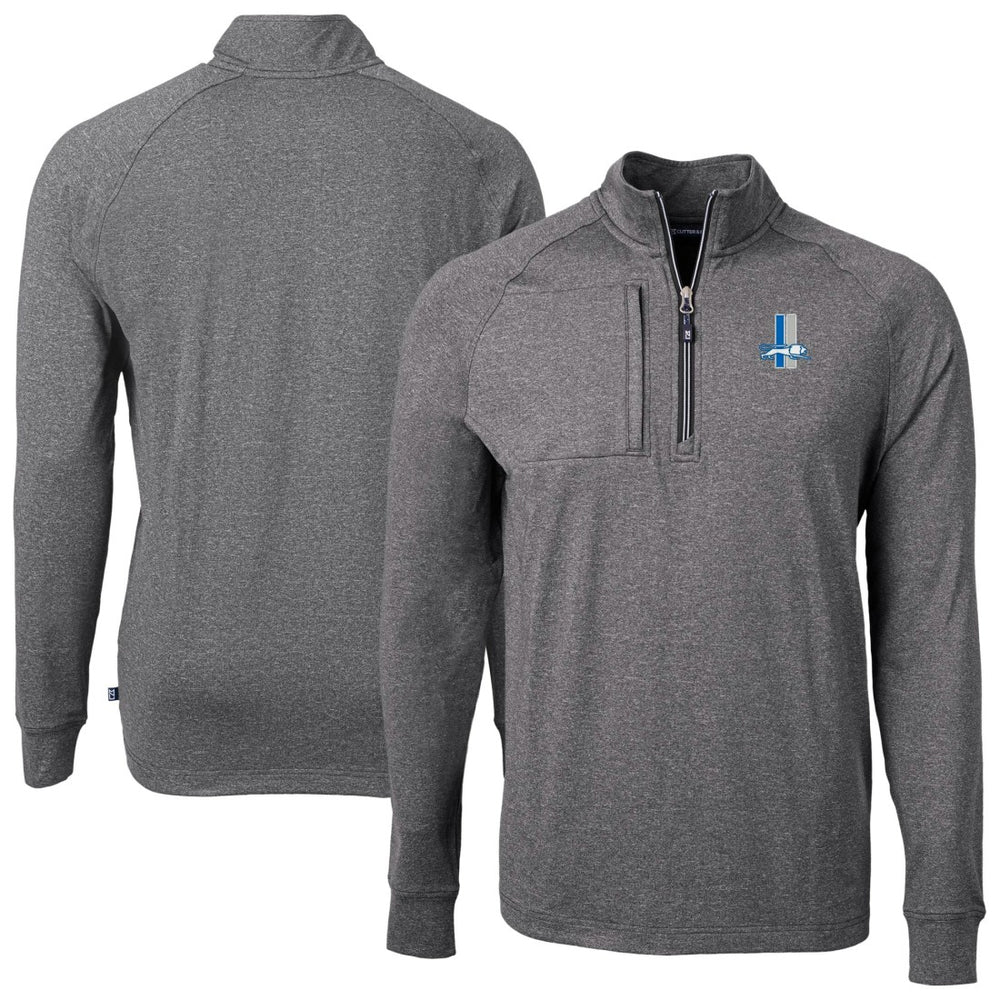 Cutter & Buck Big & Tall Adapt Eco Raglan Quarter-Zip Jacket - Detroit Lions Jackets