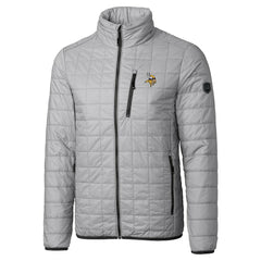 Cutter & Buck Big & Tall Rainier PrimaLoft Eco Insulated Full-Zip Hoodie Puffer Jacket - Minnesota Vikings Hoodies