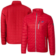 Cutter & Buck Big & Tall Rainier PrimaLoft Eco Insulated Full-Zip Hoodie Puffer Jacket - Buffalo Bills Hoodies