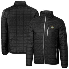 Cutter & Buck Big & Tall Rainier PrimaLoft Eco Insulated Full-Zip Hoodie Puffer Jacket - Green Bay Packers Hoodies