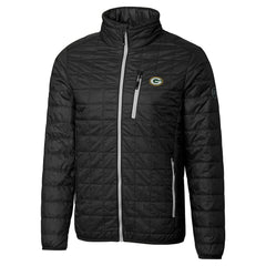 Cutter & Buck Big & Tall Rainier PrimaLoft Eco Insulated Full-Zip Hoodie Puffer Jacket - Green Bay Packers Hoodies