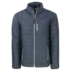 Cutter & Buck Big & Tall Rainier PrimaLoft Eco Insulated Full-Zip Hoodie Puffer Jacket - Buffalo Bills Hoodies