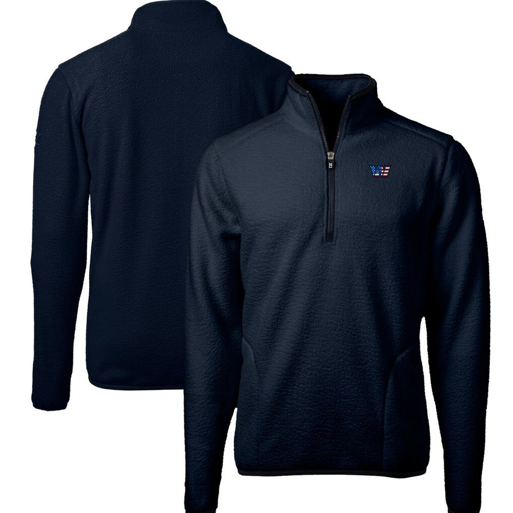 Cutter & Buck Big & Tall Cascade Eco Fleece Quarter-Zip Jacket - Washington Commanders Jackets