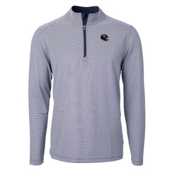 Cutter & Buck Big & Tall Virtue Eco Pique Micro Stripe Tri-Blend Quarter-Zip Jacket - Chicago Bears Jackets