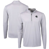 Cutter & Buck Big & Tall Virtue Eco Pique Micro Stripe Tri-Blend Quarter-Zip Jacket - Denver Broncos Jackets