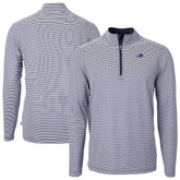 Cutter & Buck Big & Tall Virtue Eco Pique Micro Stripe Tri-Blend Quarter-Zip Jacket - Buffalo Bills Jackets