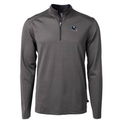 Cutter & Buck Big & Tall Virtue Eco Pique Micro Stripe Tri-Blend Quarter-Zip Jacket - New York Giants Jackets