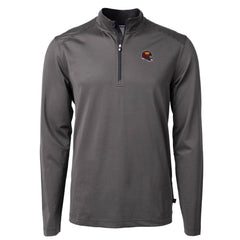 Cutter & Buck Big & Tall Virtue Eco Pique Micro Stripe Tri-Blend Quarter-Zip Jacket - Washington Commanders Jackets