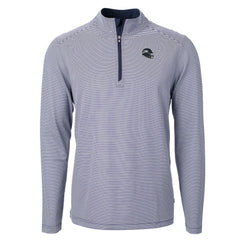 Cutter & Buck Big & Tall Virtue Eco Pique Micro Stripe Tri-Blend Quarter-Zip Jacket - Seattle Seahawks Jackets