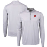 Cutter & Buck Big & Tall Virtue Eco Pique Micro Stripe Tri-Blend Quarter-Zip Jacket - Denver Broncos Jackets