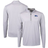 Cutter & Buck Big & Tall Virtue Eco Pique Micro Stripe Tri-Blend Quarter-Zip Jacket - Seattle Seahawks Jackets
