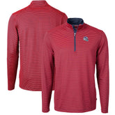 Cutter & Buck Big & Tall Virtue Eco Pique Micro Stripe Tri-Blend Quarter-Zip Jacket - Buffalo Bills Jackets